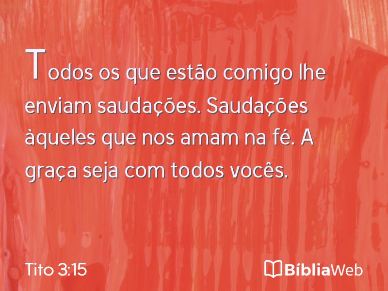 Tito 3:15 em imagem para compartilhar