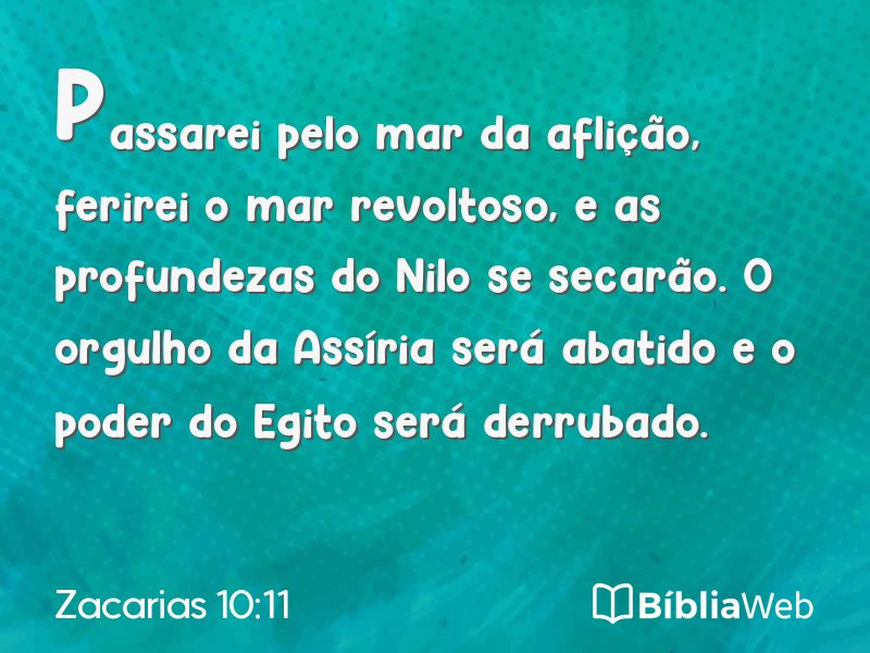 Zacarias 10:11 em imagem para compartilhar