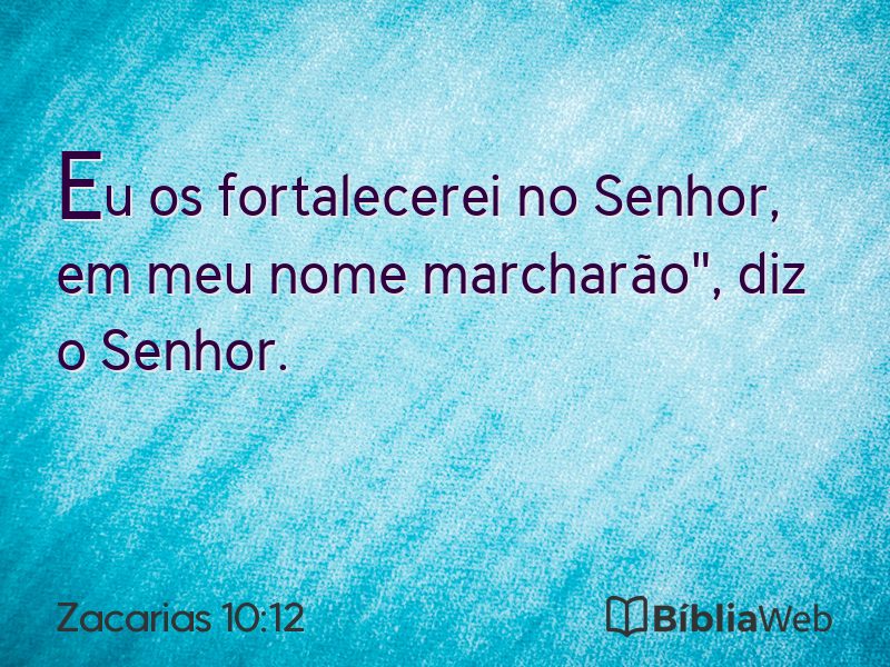 Zacarias 10:12 em imagem para compartilhar