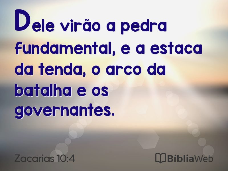 Zacarias 10:4 em imagem para compartilhar