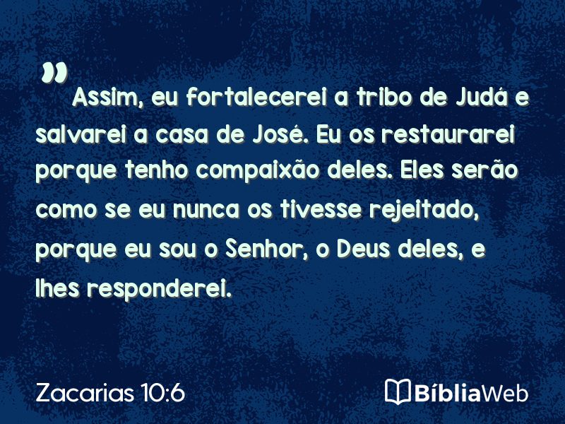Zacarias 10:6 em imagem para compartilhar