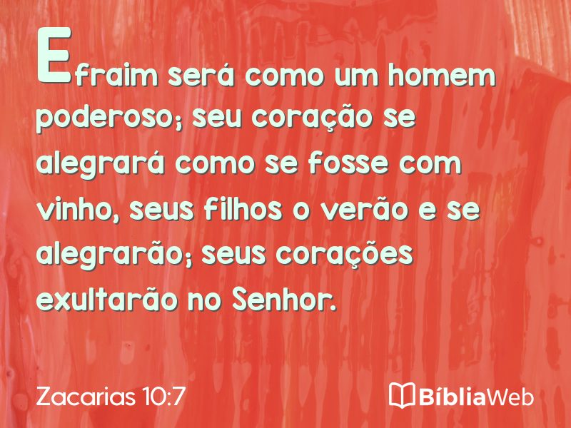 Zacarias 10:7 em imagem para compartilhar