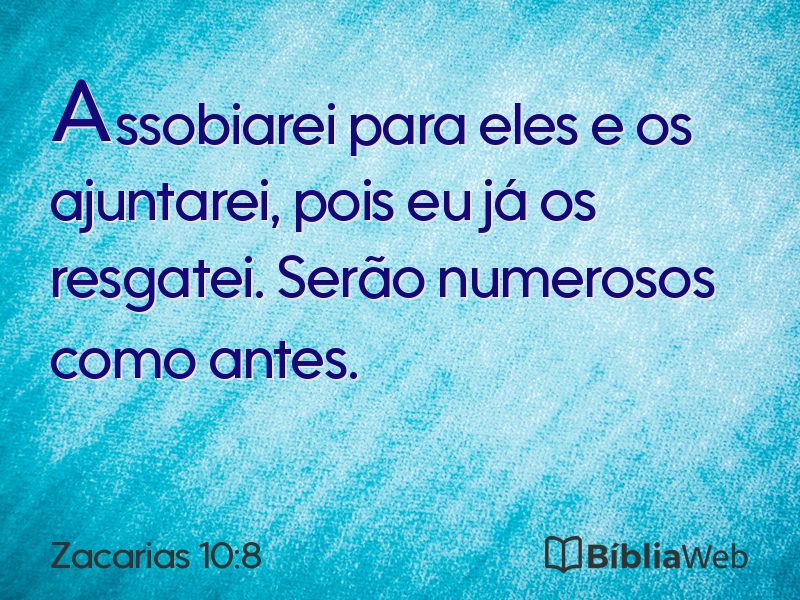 Zacarias 10:8 em imagem para compartilhar