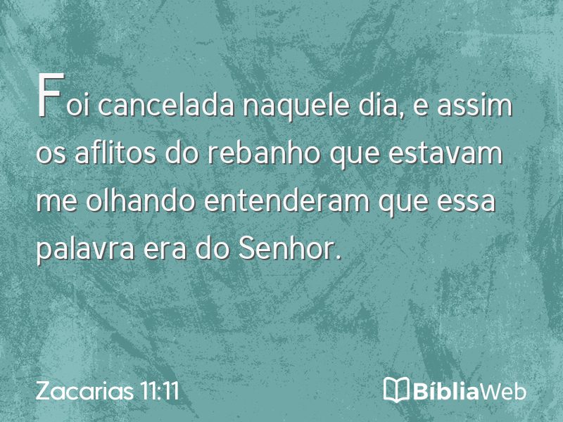 Zacarias 11:11 em imagem para compartilhar