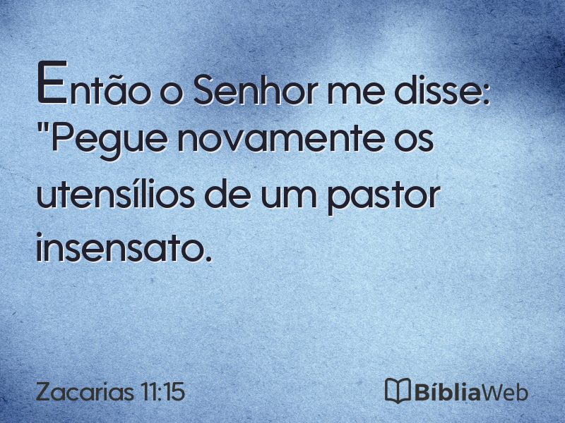 Zacarias 11:15 em imagem para compartilhar