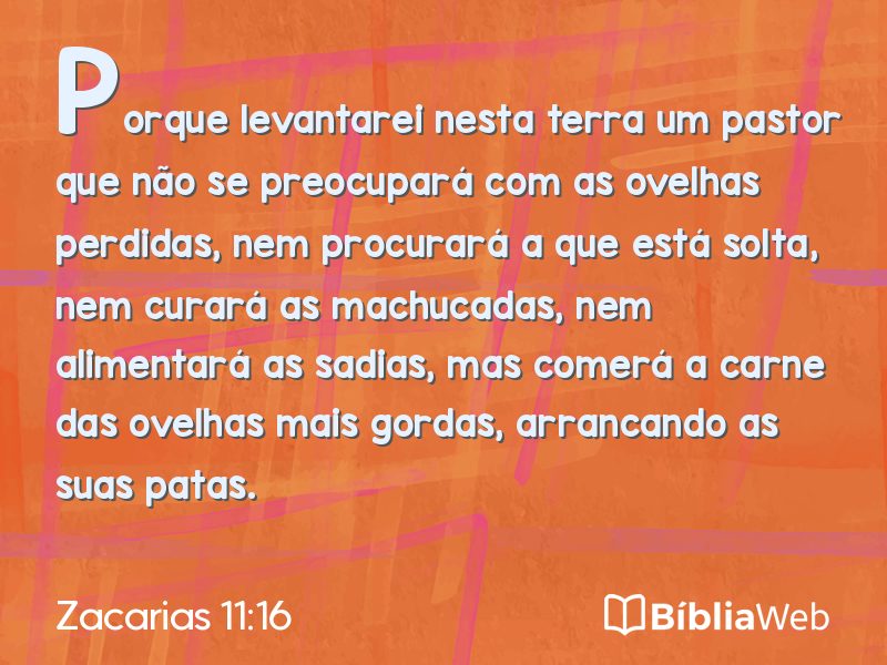 Zacarias 11:16 em imagem para compartilhar