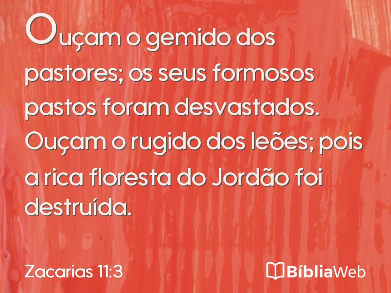 Zacarias 11:3 em imagem para compartilhar