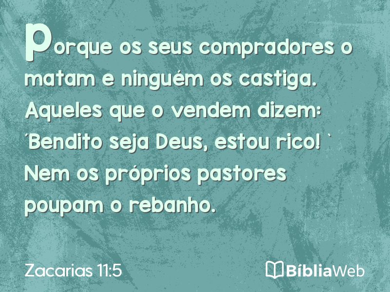 Zacarias 11:5 em imagem para compartilhar