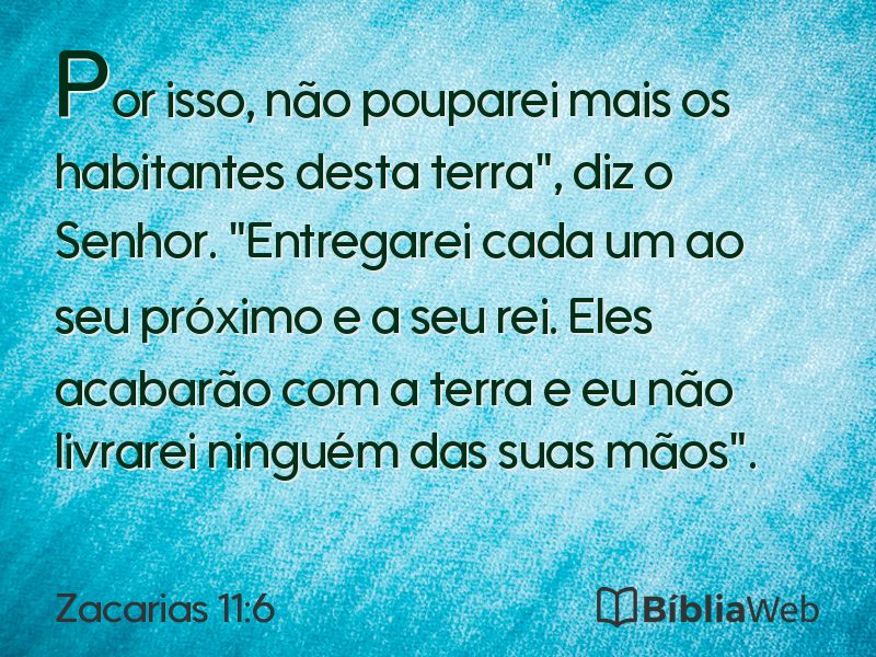 Zacarias 11:6 em imagem para compartilhar