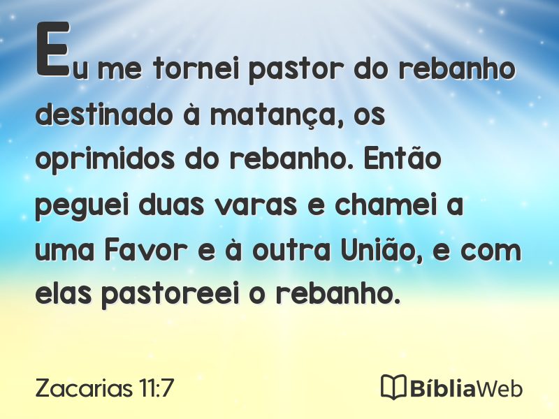 Zacarias 11:7 em imagem para compartilhar