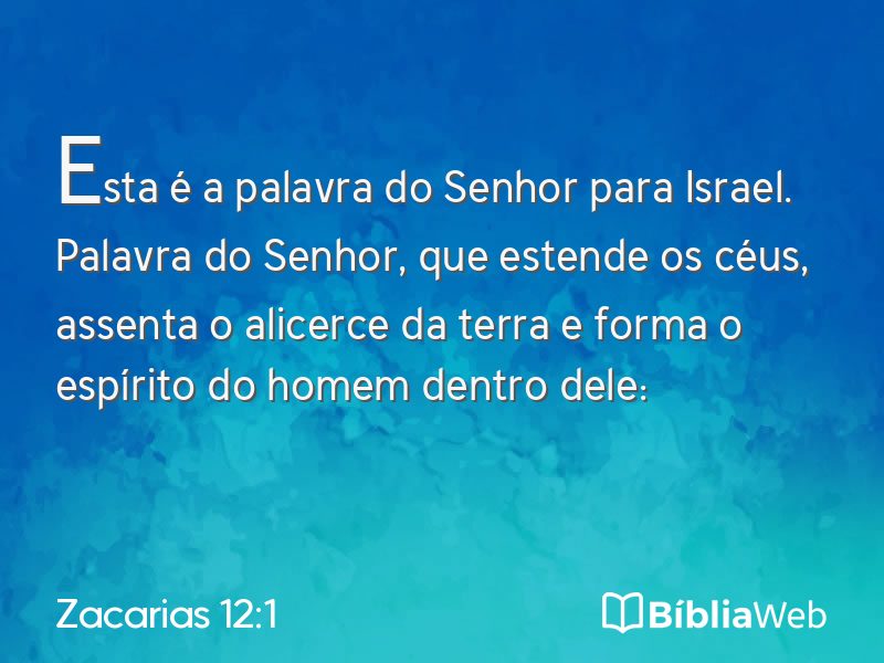 Zacarias 12:1 em imagem para compartilhar