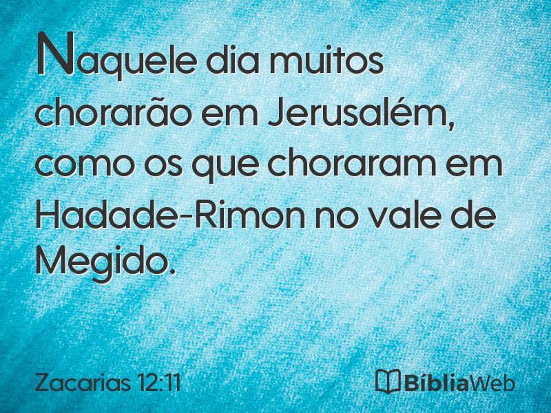Zacarias 12:11 em imagem para compartilhar