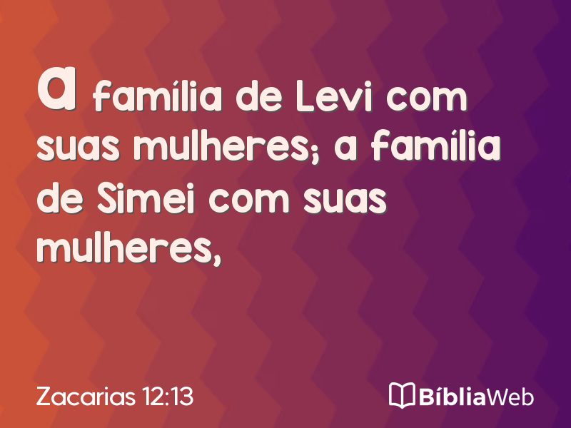 Zacarias 12:13 em imagem para compartilhar