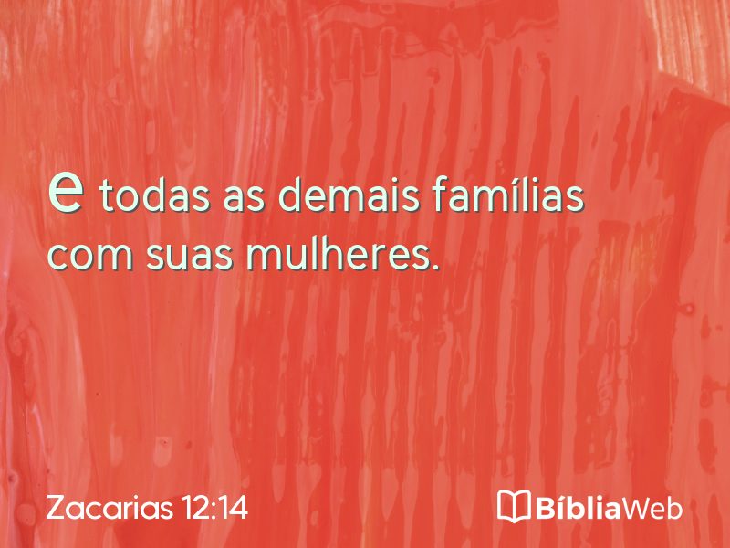 Zacarias 12:14 em imagem para compartilhar