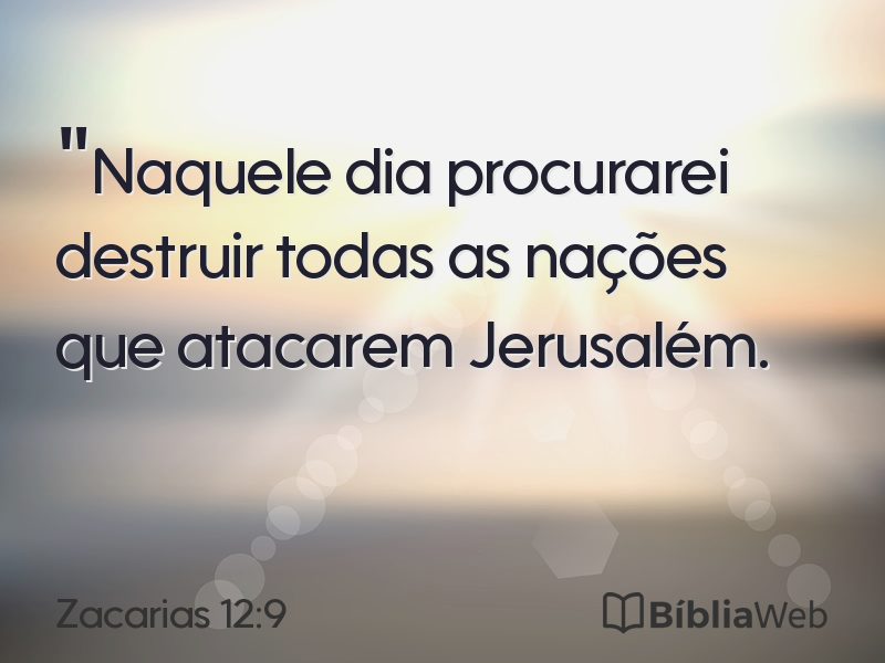 Zacarias 12:9 em imagem para compartilhar