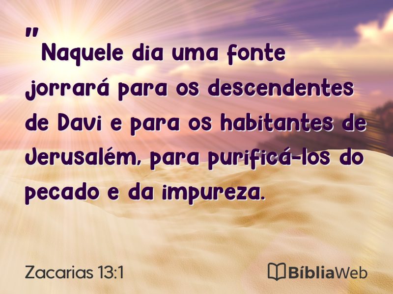 Zacarias 13:1 em imagem para compartilhar