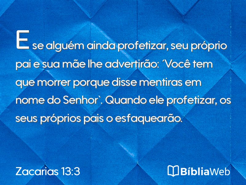 Zacarias 13:3 em imagem para compartilhar