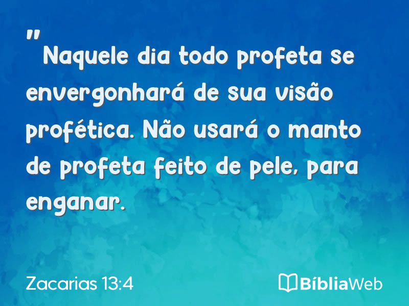 Zacarias 13:4 em imagem para compartilhar