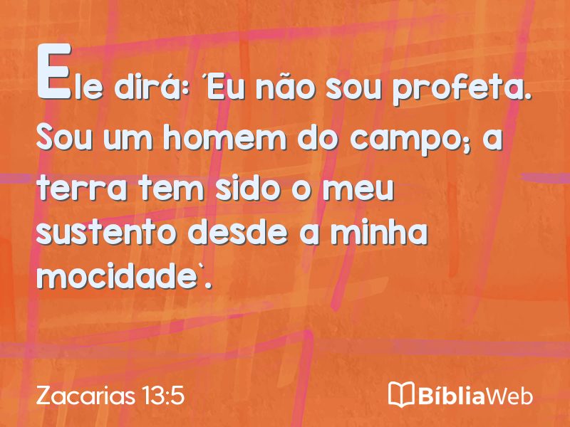 Zacarias 13:5 em imagem para compartilhar
