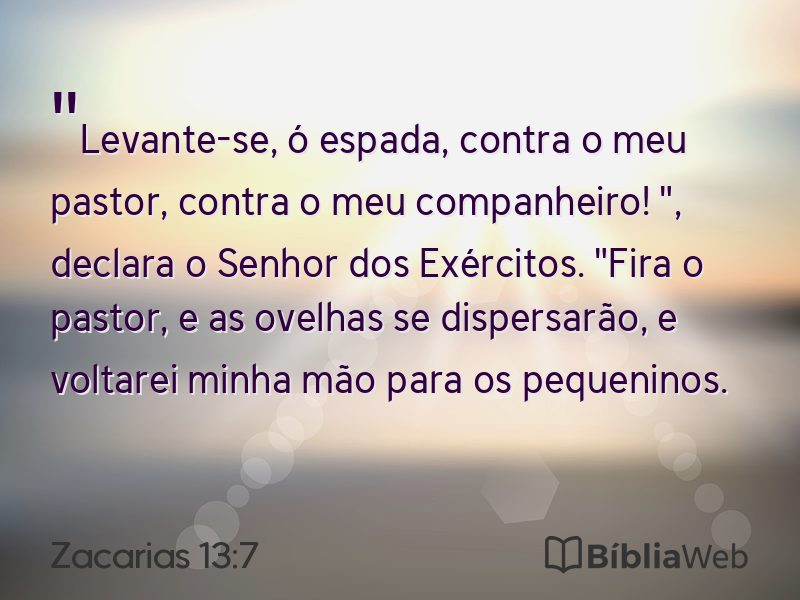 Zacarias 13:7 em imagem para compartilhar