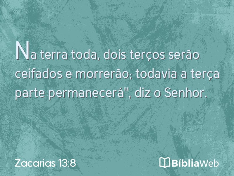 Zacarias 13:8 em imagem para compartilhar