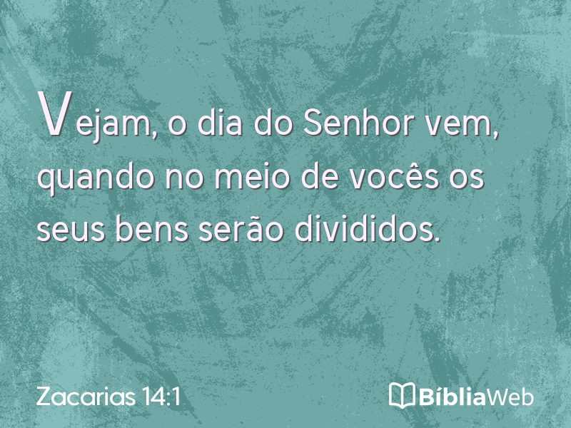 Zacarias 14:1 em imagem para compartilhar