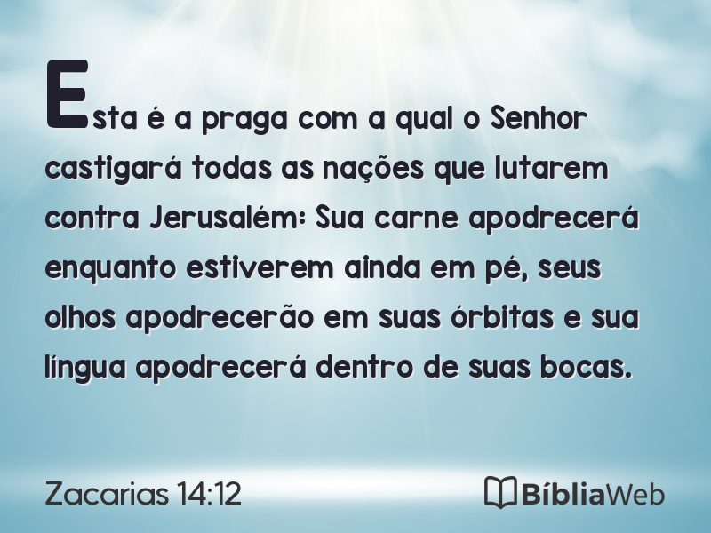 Zacarias 14:12 em imagem para compartilhar