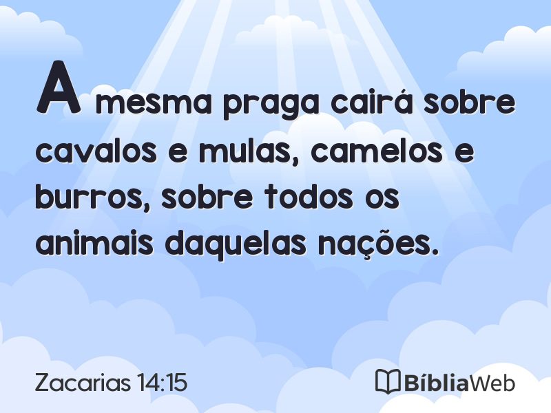 Zacarias 14:15 em imagem para compartilhar