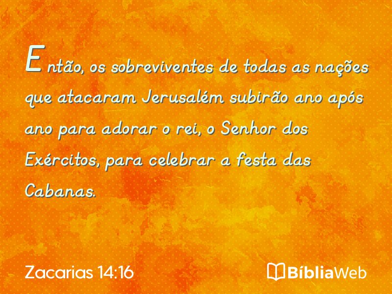 Zacarias 14:16 em imagem para compartilhar
