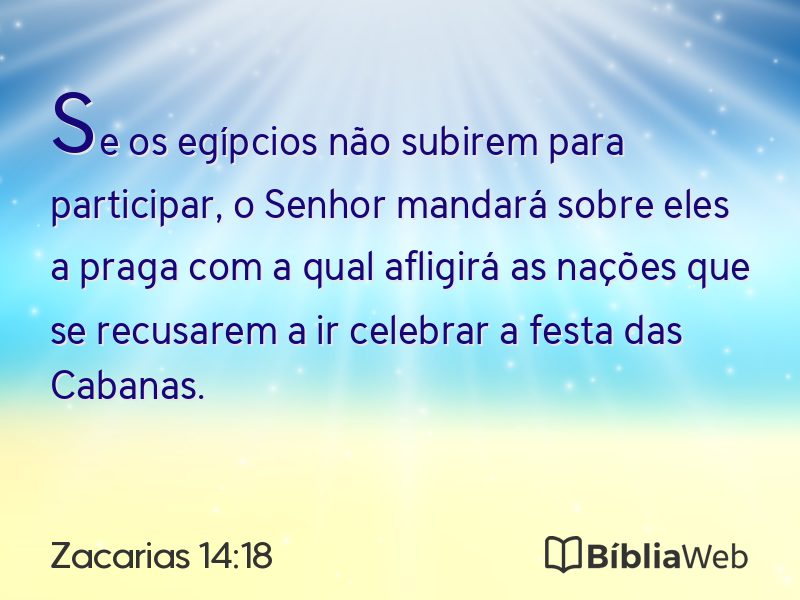 Zacarias 14:18 em imagem para compartilhar