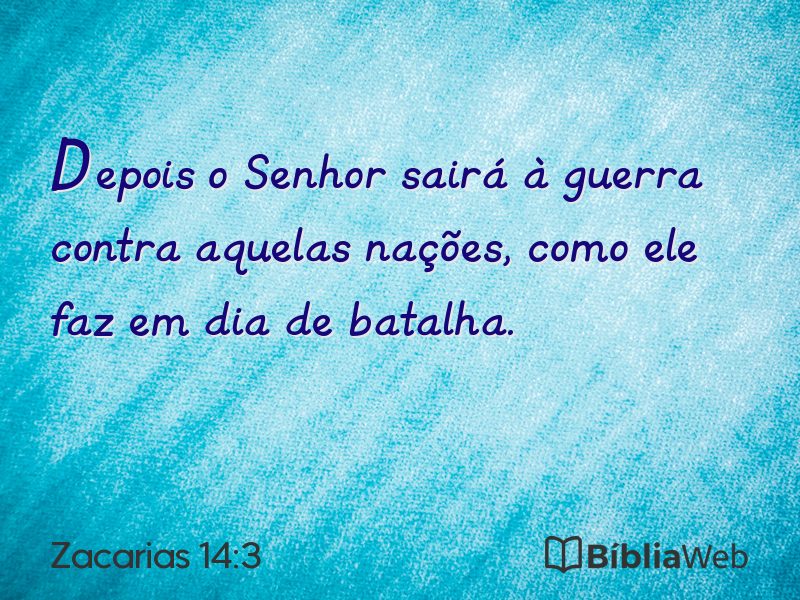 Zacarias 14:3 em imagem para compartilhar