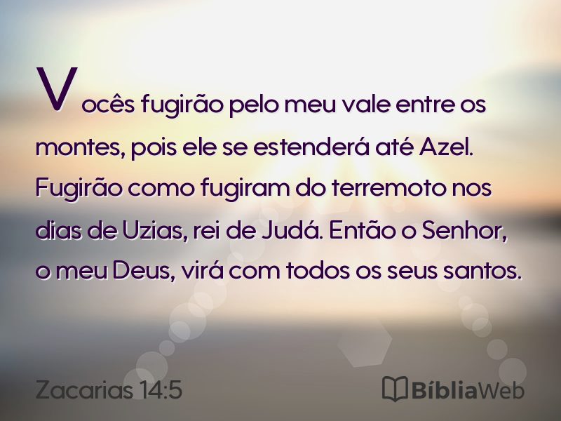 Zacarias 14:5 em imagem para compartilhar