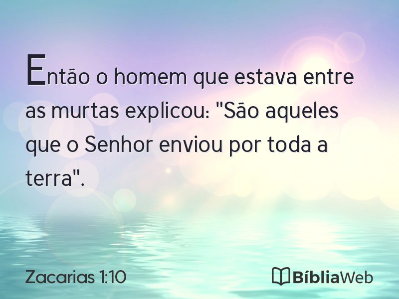 Zacarias 1:10 em imagem para compartilhar