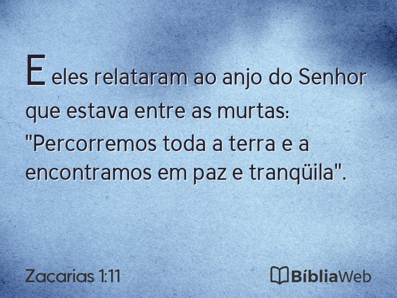 Zacarias 1:11 em imagem para compartilhar