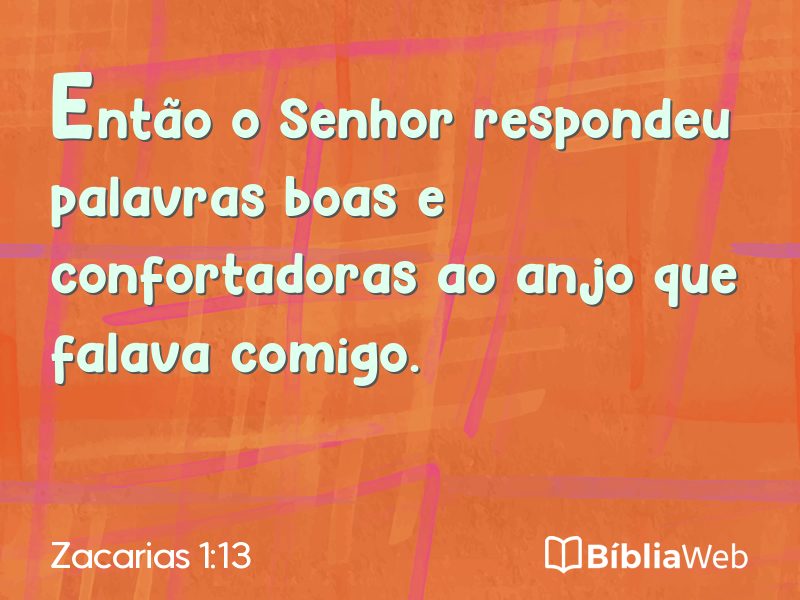 Zacarias 1:13 em imagem para compartilhar