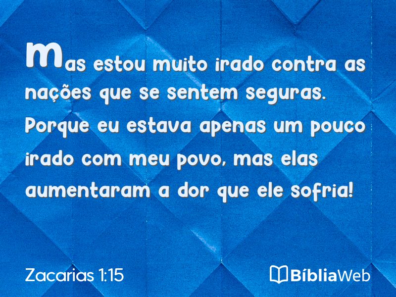 Zacarias 1:15 em imagem para compartilhar