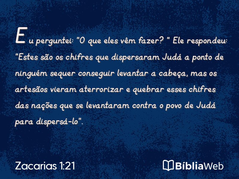 Zacarias 1:21 em imagem para compartilhar