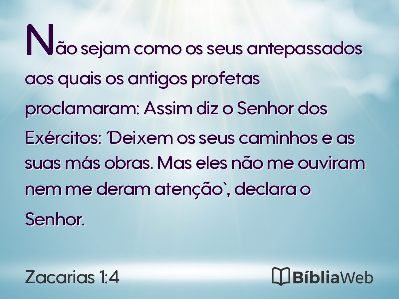 Zacarias 1:4 em imagem para compartilhar