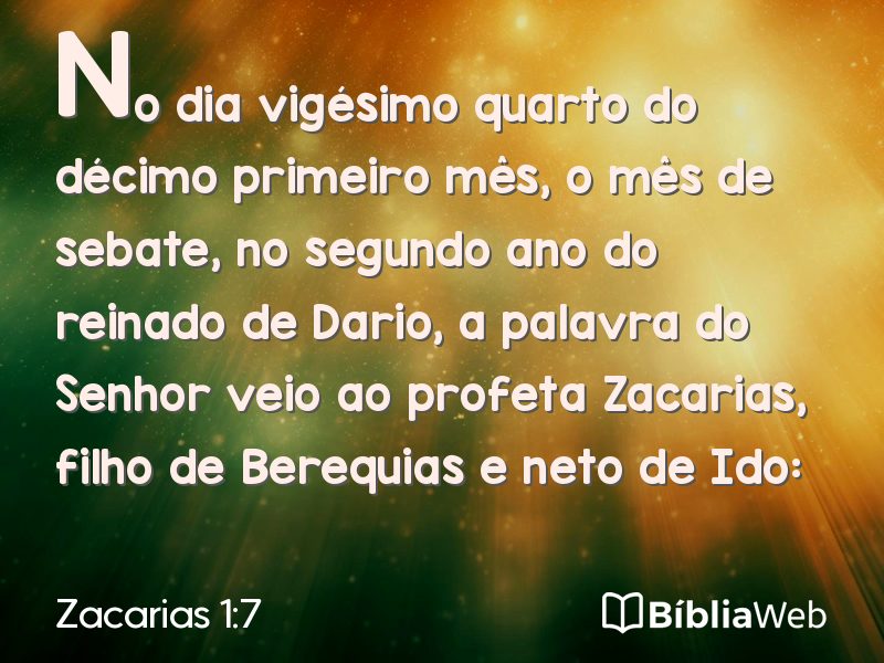 Zacarias 1:7 em imagem para compartilhar