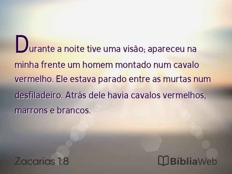 Zacarias 1:8 em imagem para compartilhar
