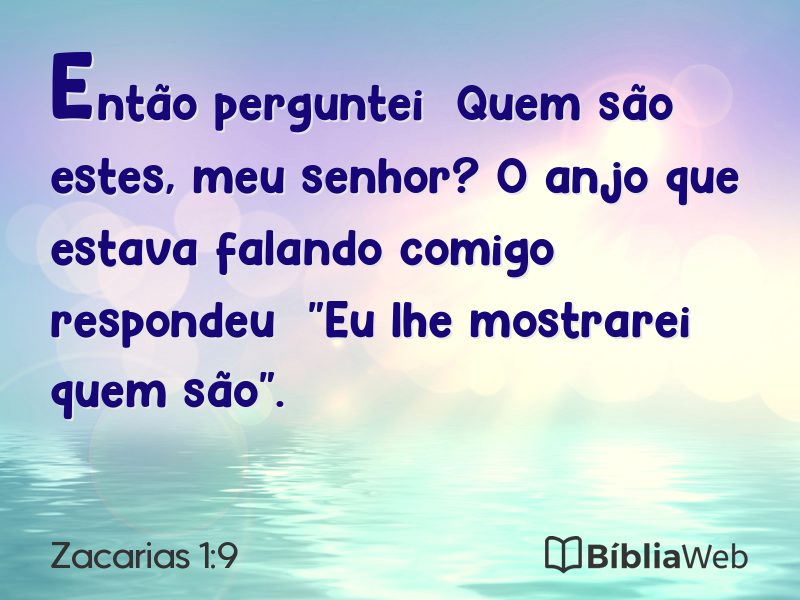 Zacarias 1:9 em imagem para compartilhar