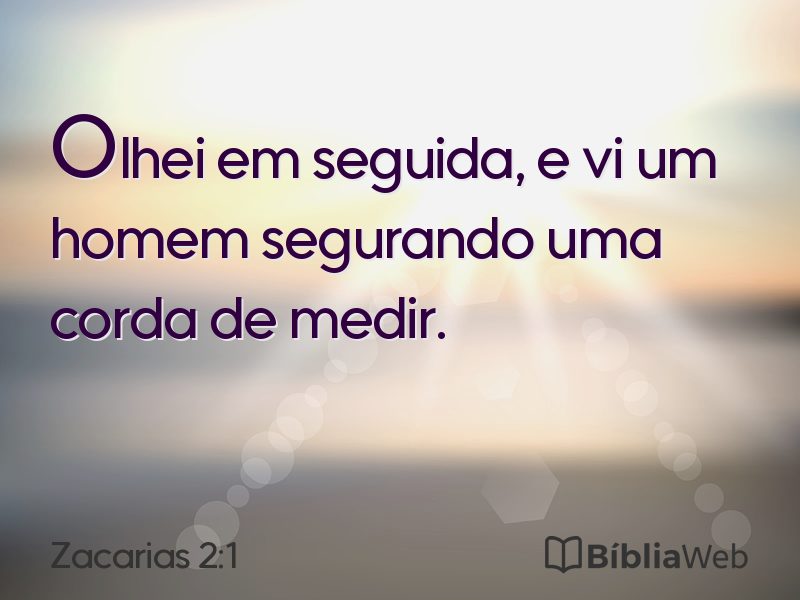 Zacarias 2:1 em imagem para compartilhar
