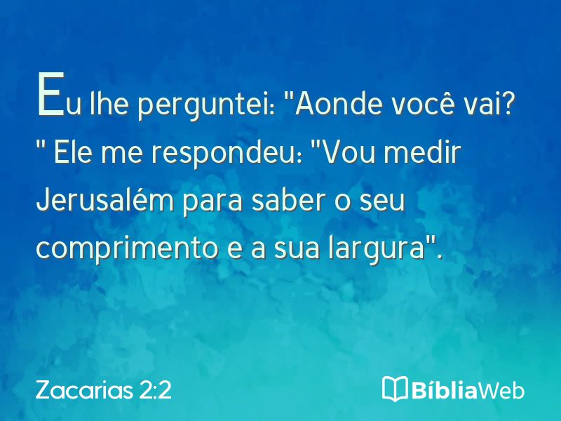 Zacarias 2:2 em imagem para compartilhar