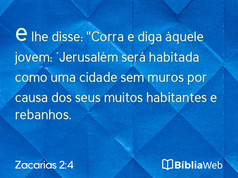 Zacarias 2:4 em imagem para compartilhar