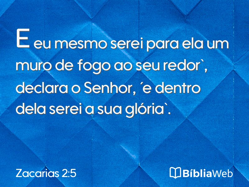 Zacarias 2:5 em imagem para compartilhar