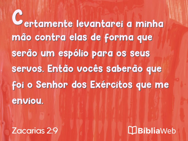 Zacarias 2:9 em imagem para compartilhar