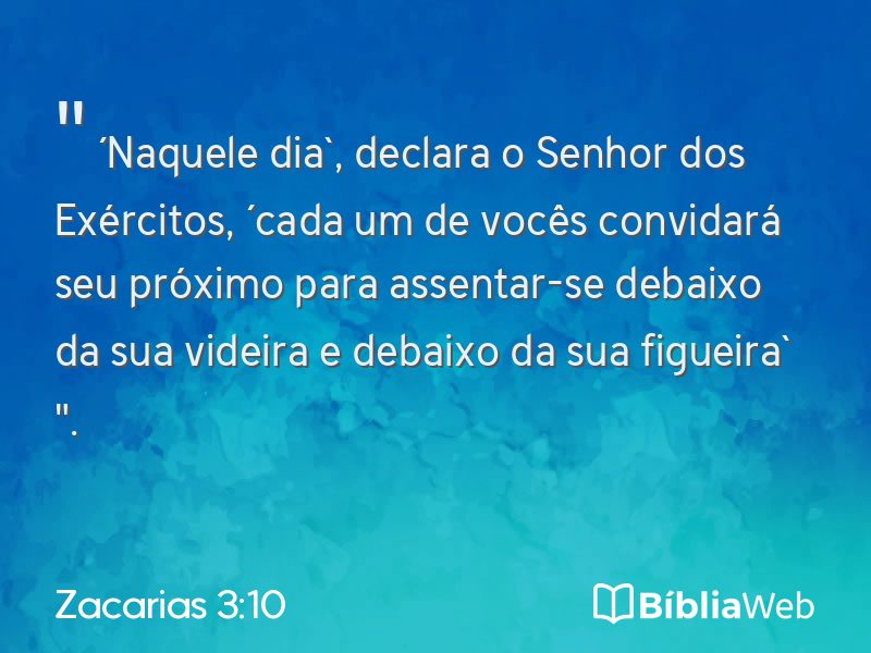Zacarias 3:10 em imagem para compartilhar