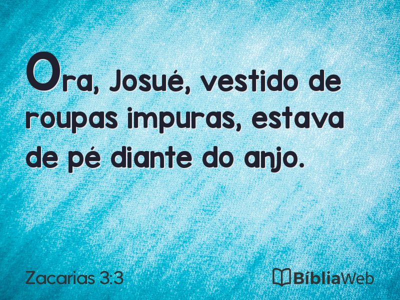 Zacarias 3:3 em imagem para compartilhar