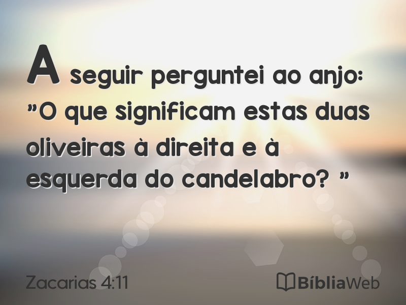 Zacarias 4:11 em imagem para compartilhar