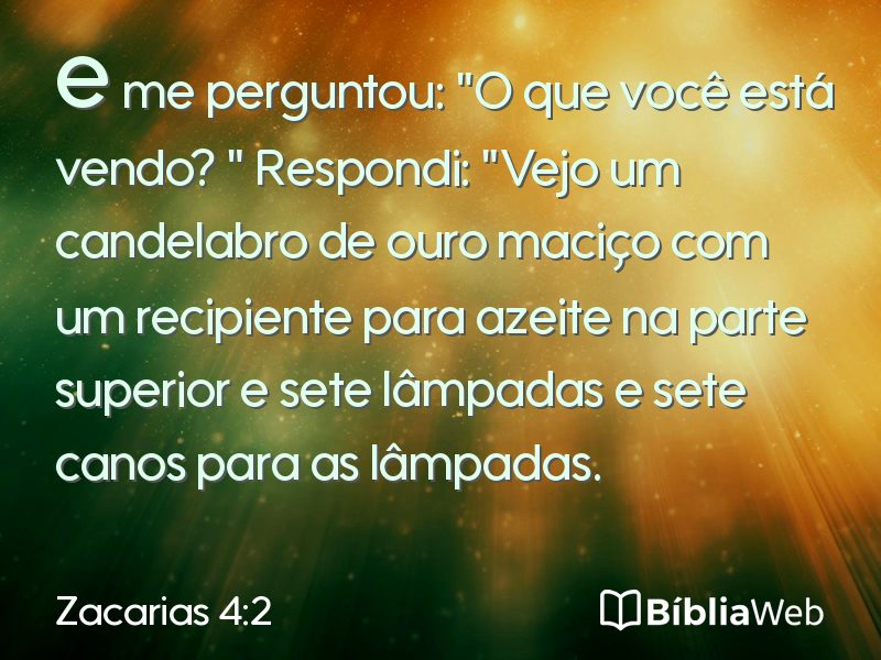 Zacarias 4:2 em imagem para compartilhar